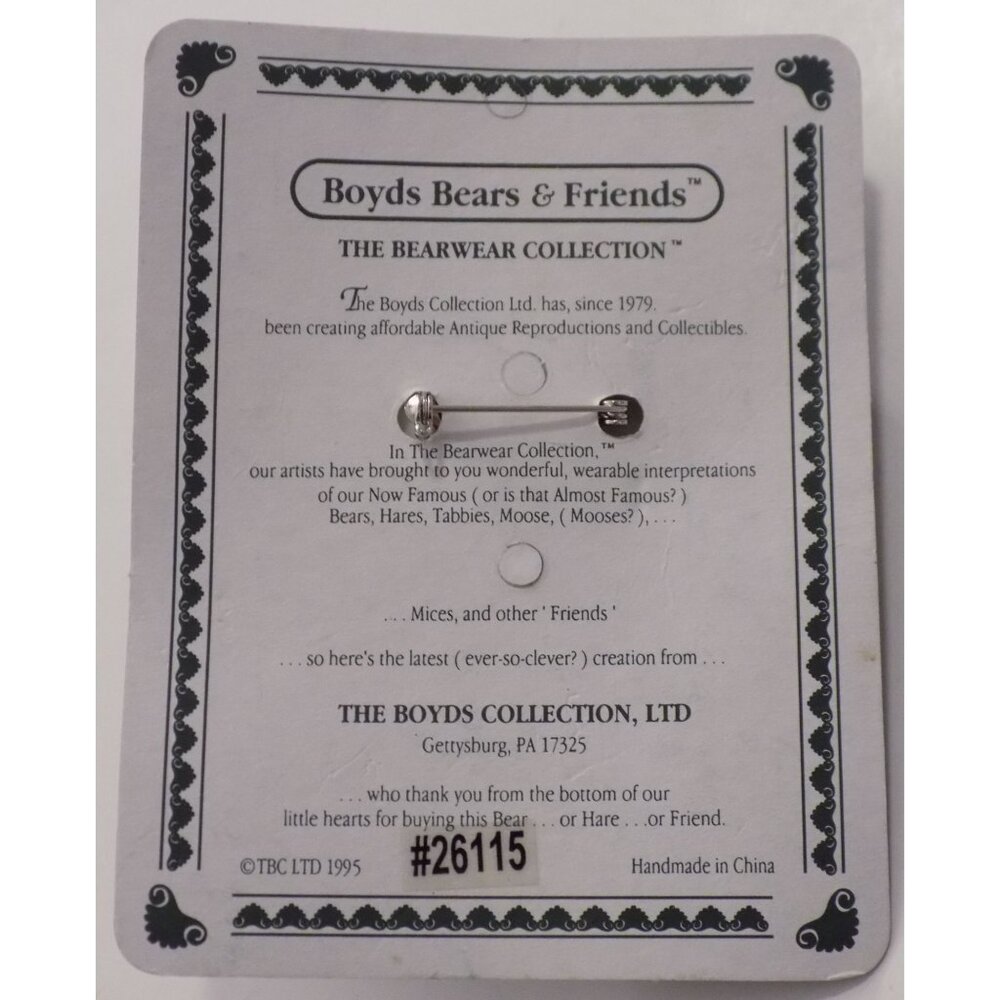 Boyds Bears Bearwear Brooch Lapel Pin 1995 Camera Flash Bear Vintage - 26115 - Picture 2 of 4